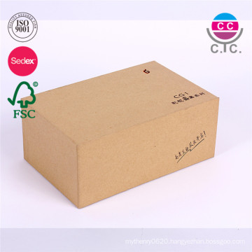 china factory cheap kraft shoe box paper with lid